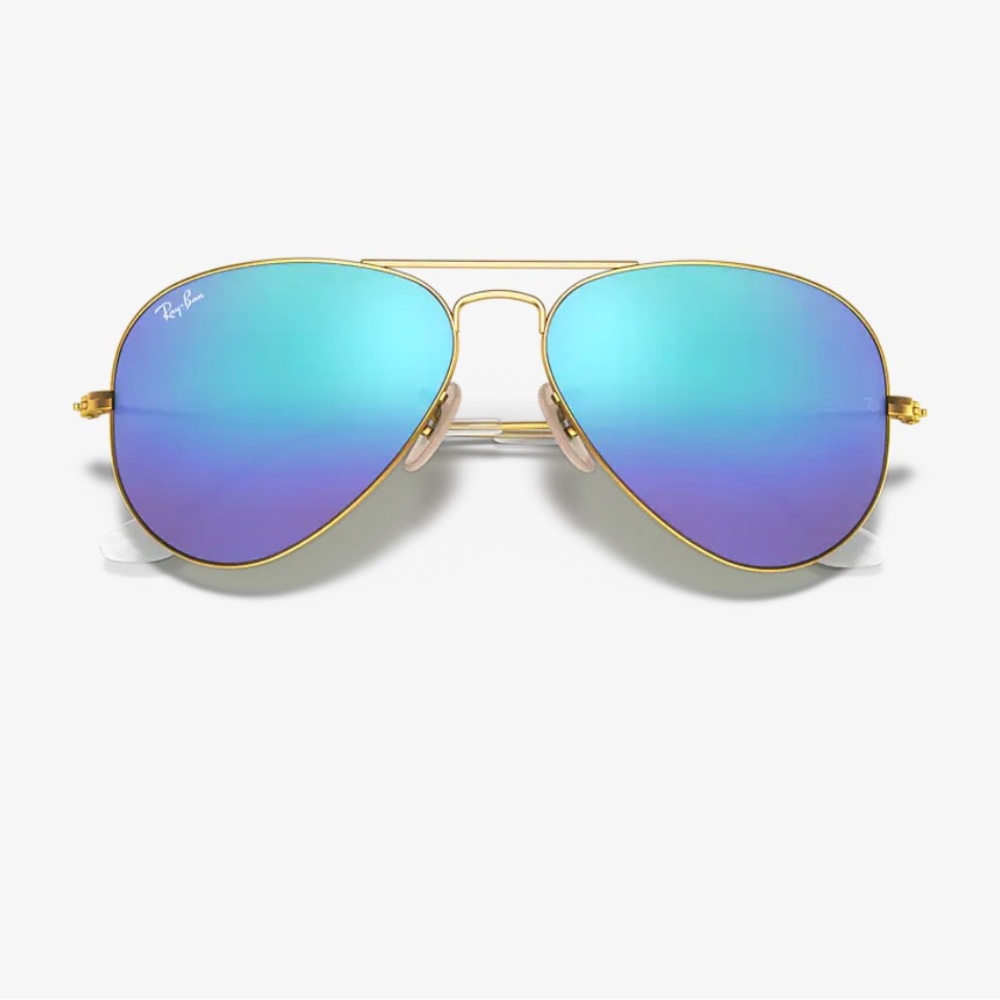 UNISEX RAY-BAN AVIATOR FLASH LENS BLUE